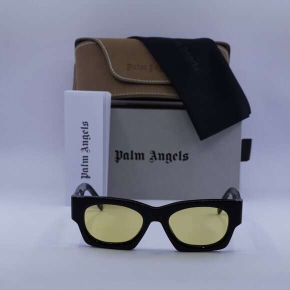 Palm Angels PERI089 BODIE 1018 Cat Eye Sunglasses - Shiny Black/Yellow main image 4